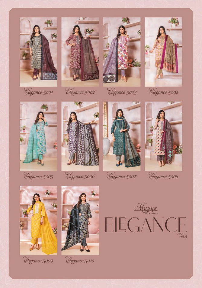 Elegance Vol 5 By Mayur Printed Cotton Dress Material Wholesalers In Mumbai
